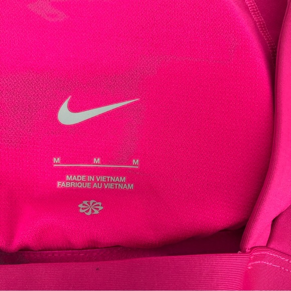 NWT Nike Swin Tankini Top Pink White Striped Padded Shelf Bra Size Medium - Picture 4 of 5